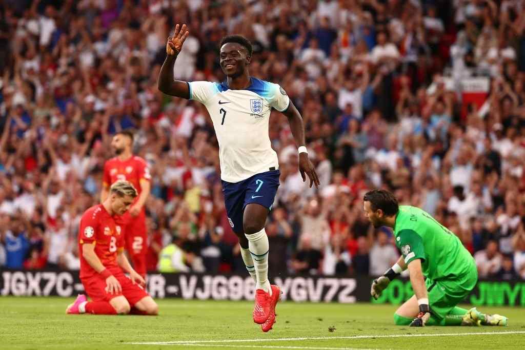 Saka Nets Hat-Trick In England 7-0 Rout