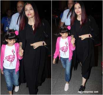 Aishwarya Rai Bachchan exudes pure elegance as she saunters down the airport