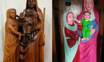 ‘Restored’ Spain statues painted in funky colors
