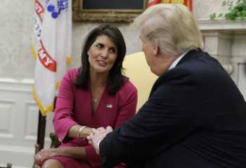 U.N.’s Nikki Haley to leave in latest Trump shake-up