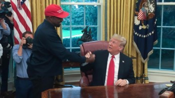 'I love this guy right here': Kanye West hugs Trump, muses on presidential run