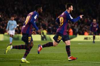 Messi, Dembele keep Barca three points clear in La Liga