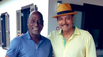 Ravi Shastri acknowledges the 'Antiguan King'