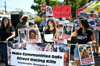 Los Angeles residents protest 'Fast and Furious' street races